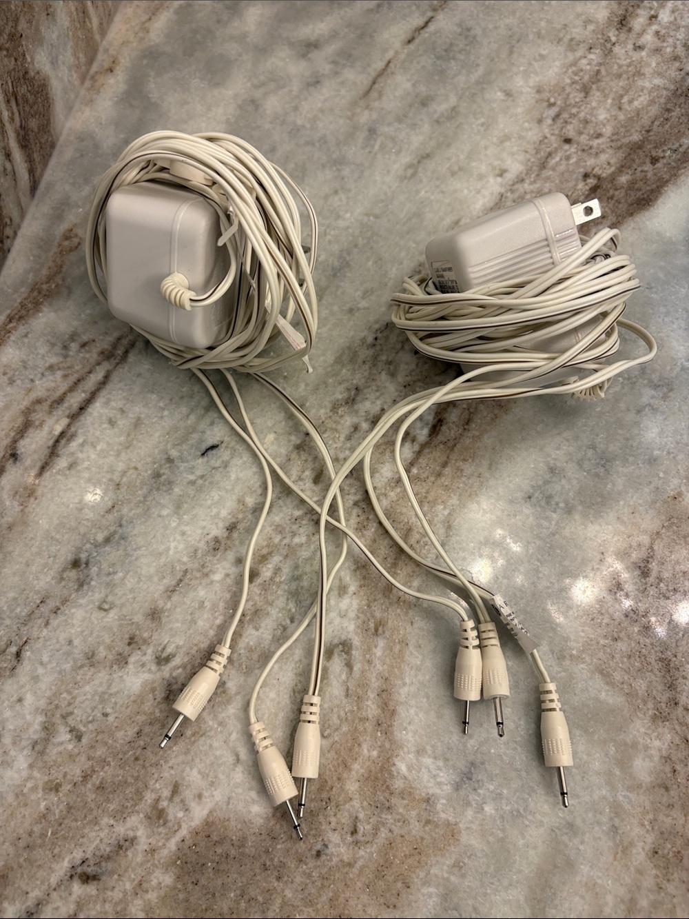 PAIR Department 56 Replacement Adapters AC/DC 2.5V DC 500mA w/3 Male Jacks - Picture 2 of 7